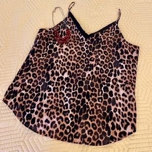Express Cheetah Print Tank Top Blouse